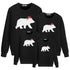 Christmas family clothing family of three cartoon bear printed round neck long sleeve sweater parent-child series